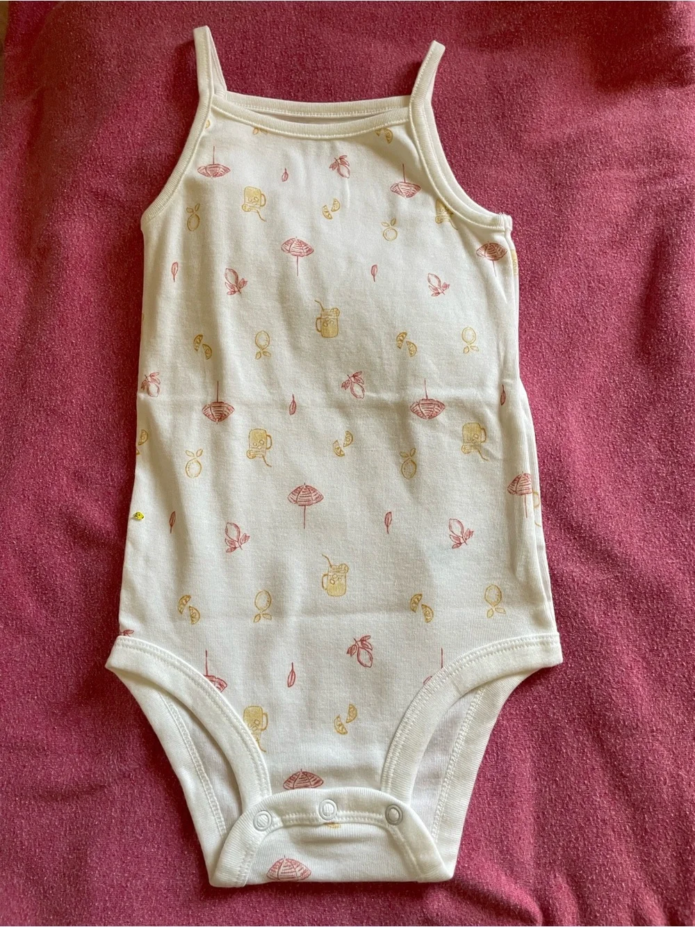 Carter's Pale Yellow Ruffle Sleeve Baby Outfit Set